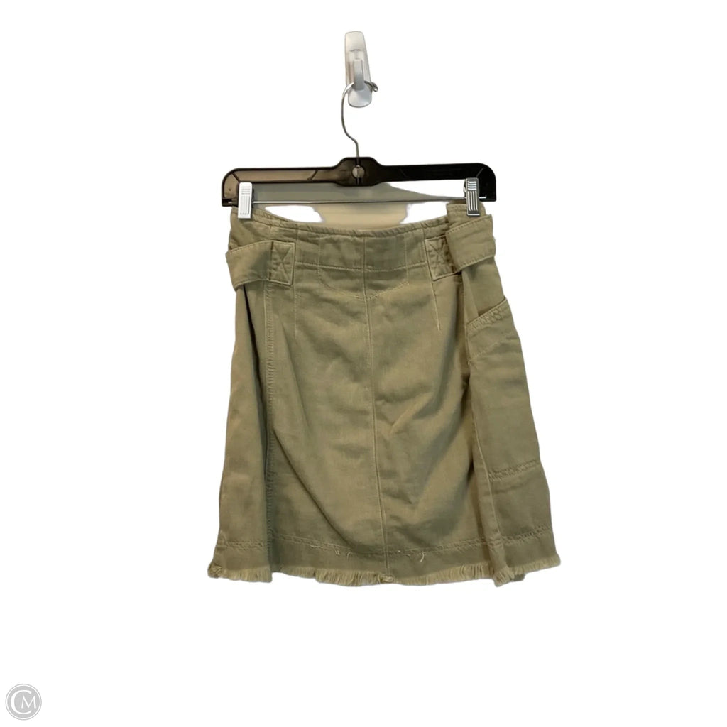 Skirt Midi By Free People In Green Denim, Size: 10