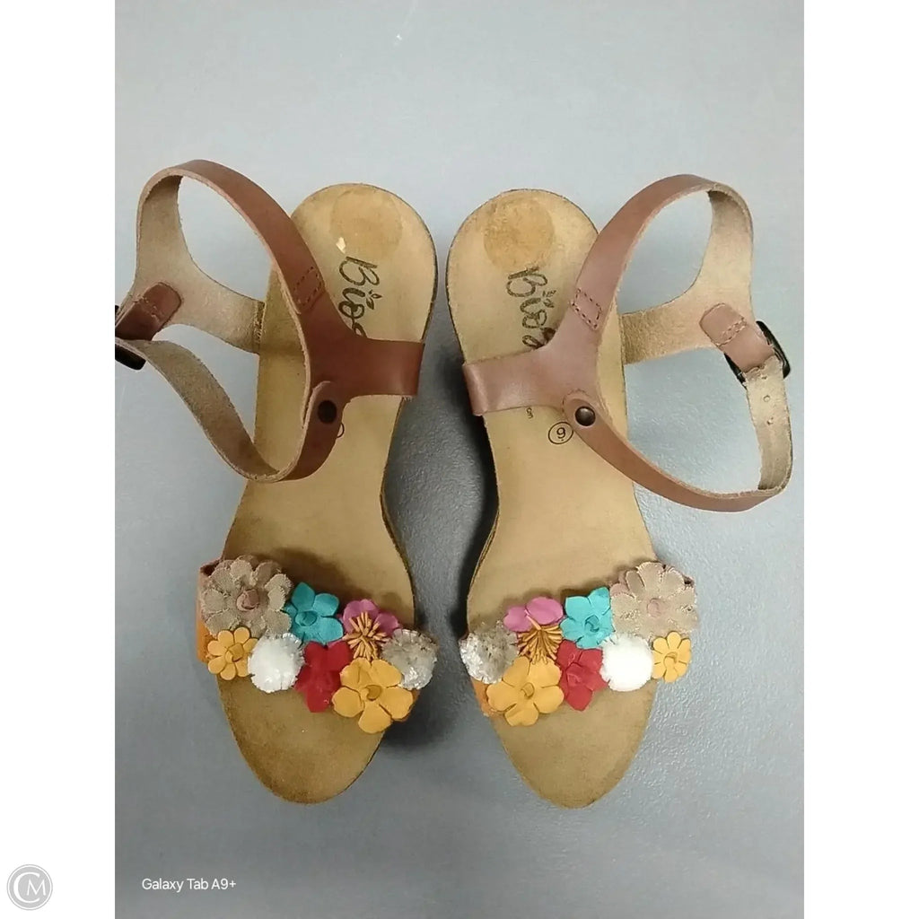 Shoes Heels Wedge By Clothes Mentor In Brown, Size: 9