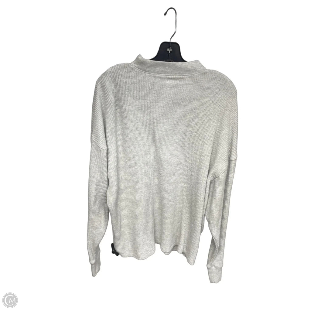 Top Long Sleeve By Abercrombie And Fitch In Grey, Size: S
