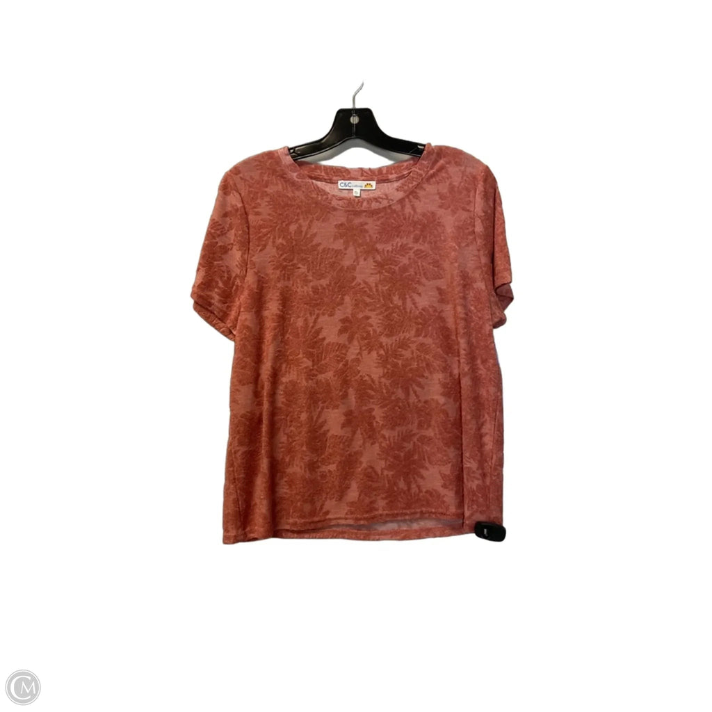 Top Short Sleeve By C And C In Orange, Size: Xl