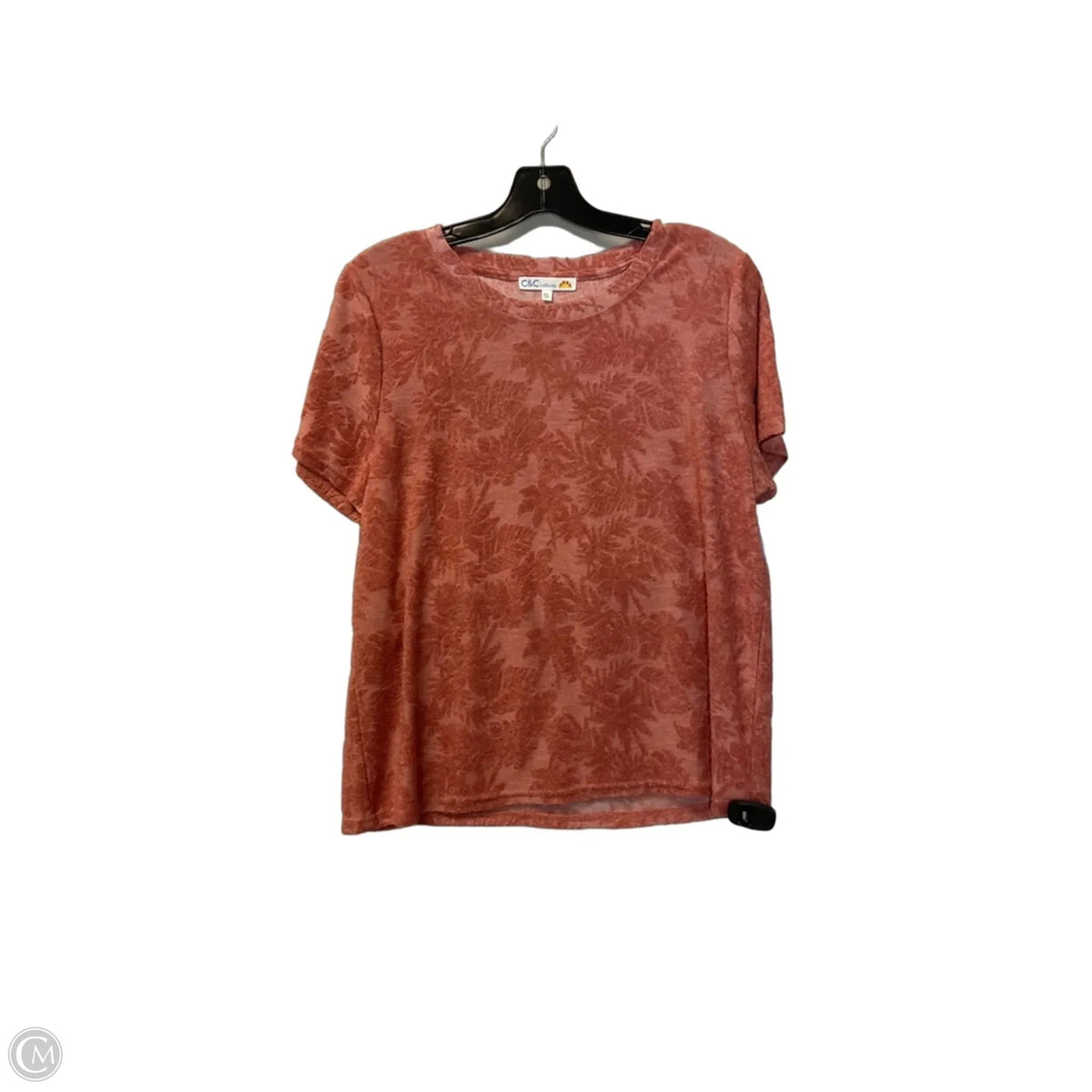 Top Short Sleeve By C And C In Orange, Size: Xl