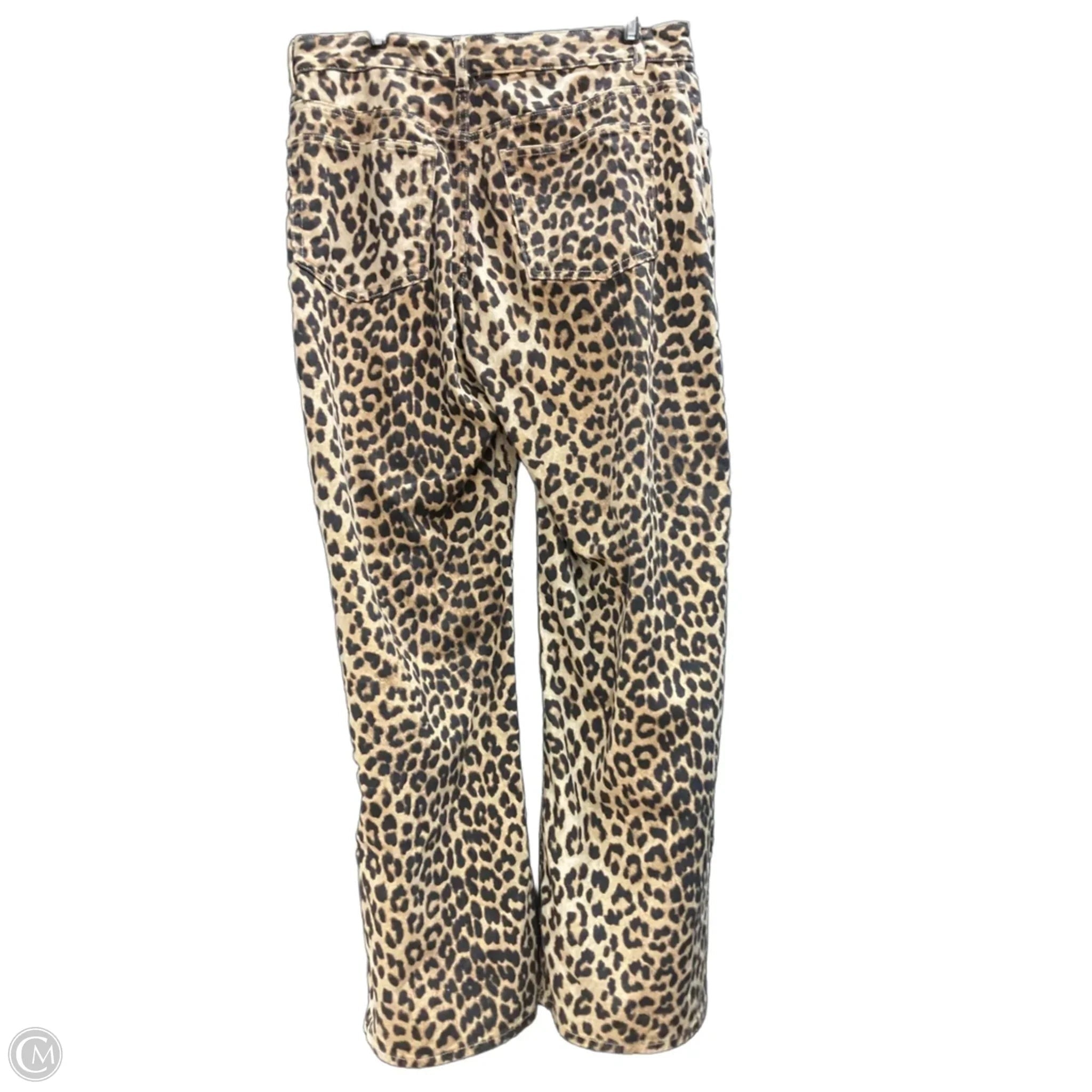 Jeans Wide Leg By H&m In Animal Print, Size: 12