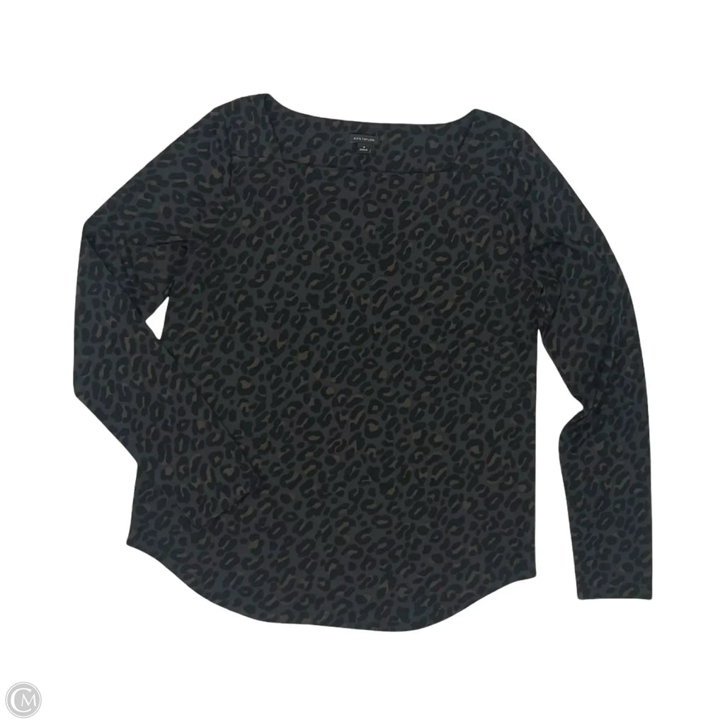 Top Long Sleeve By Ann Taylor In Animal Print, Size: M