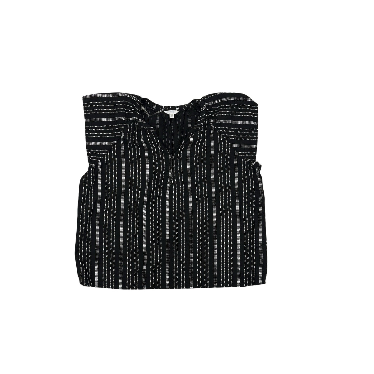 Blouse Ss By Time And Tru In Black & White, Size:Xxxl