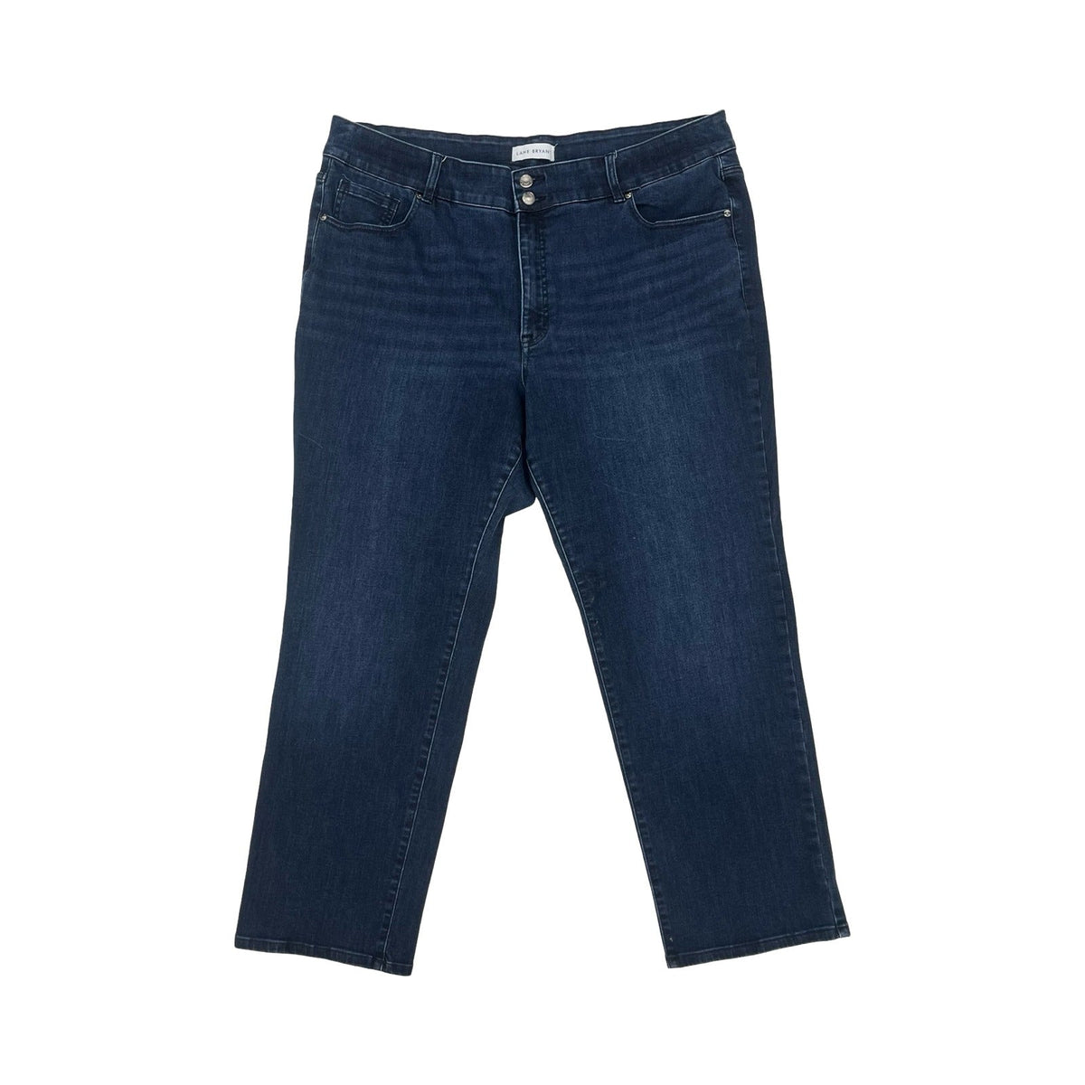 Jeans Straight By Lane Bryant In Blue Denim, Size:24