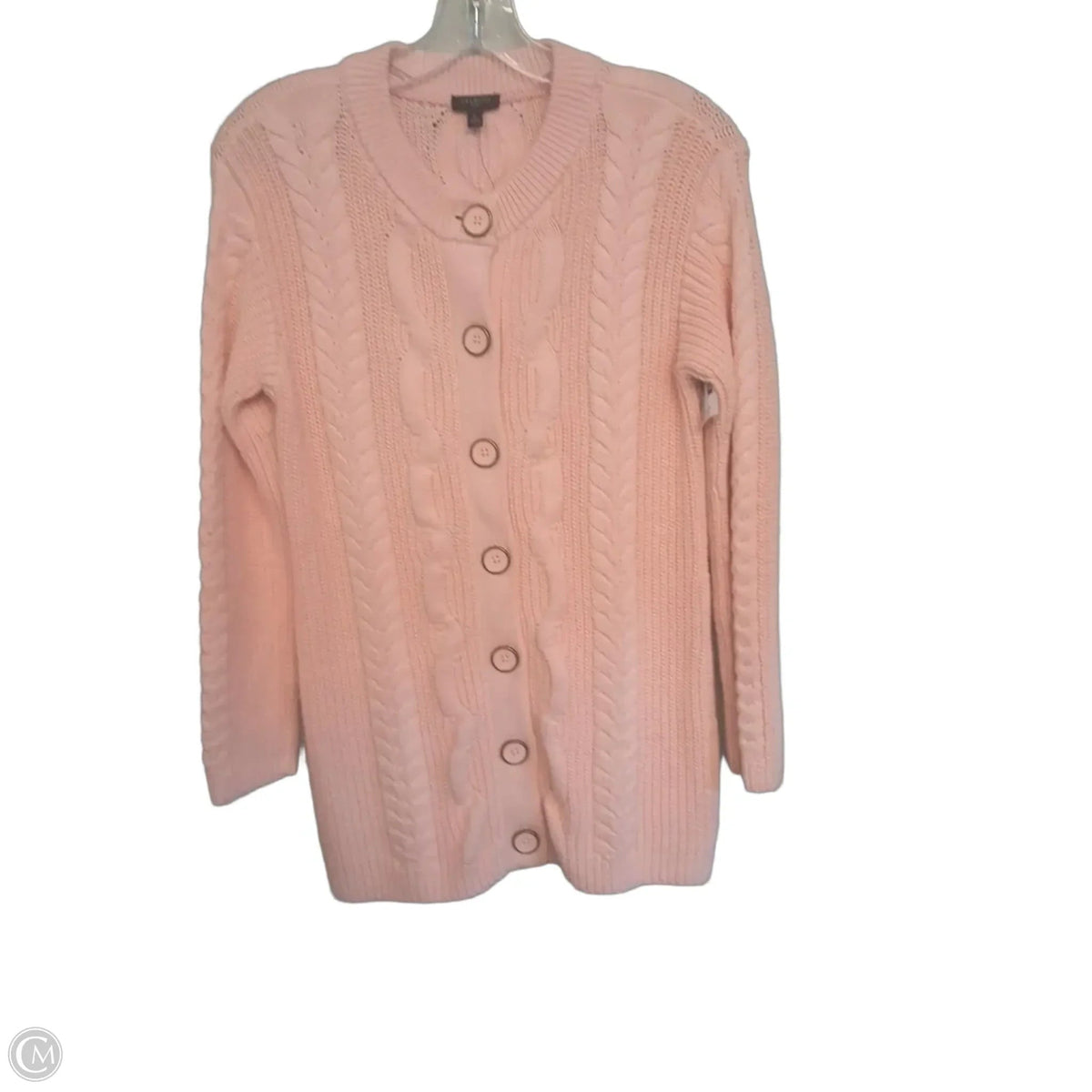 Sweater Cardigan By Talbots In Peach, Size: S