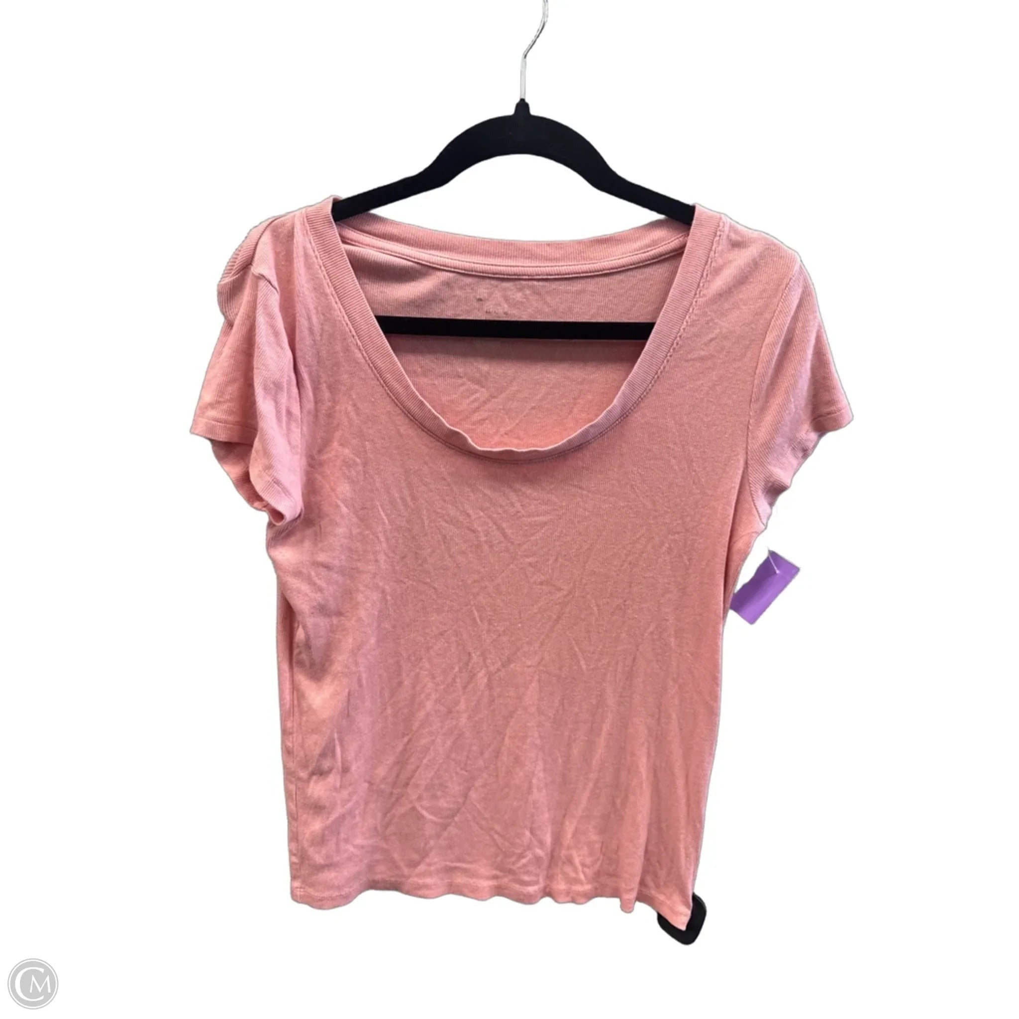 Top Short Sleeve Basic By A New Day In Pink, Size: L