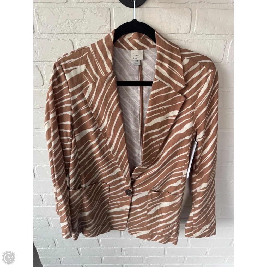 Blazer By A New Day In Brown & Cream, Size: M