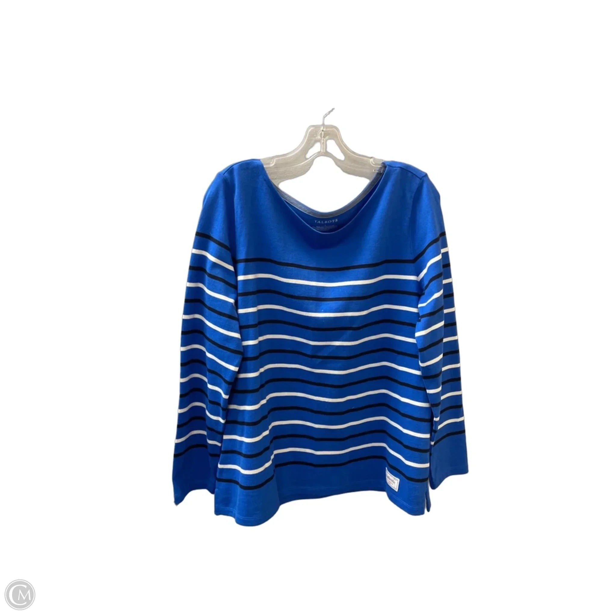 Top Long Sleeve By Talbots In Blue, Size: L