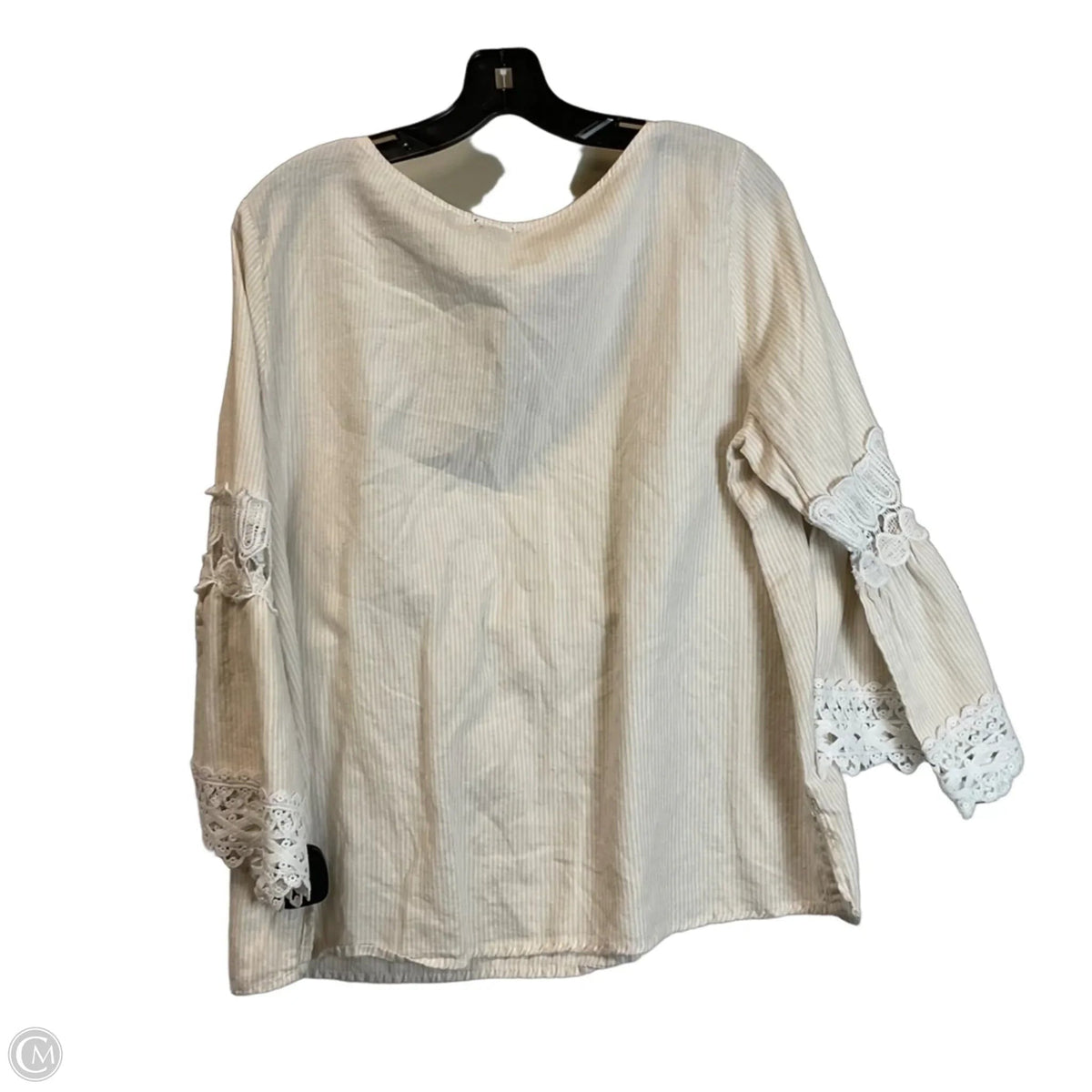 Top Long Sleeve Basic By New Directions In Striped Pattern, Size: Xl