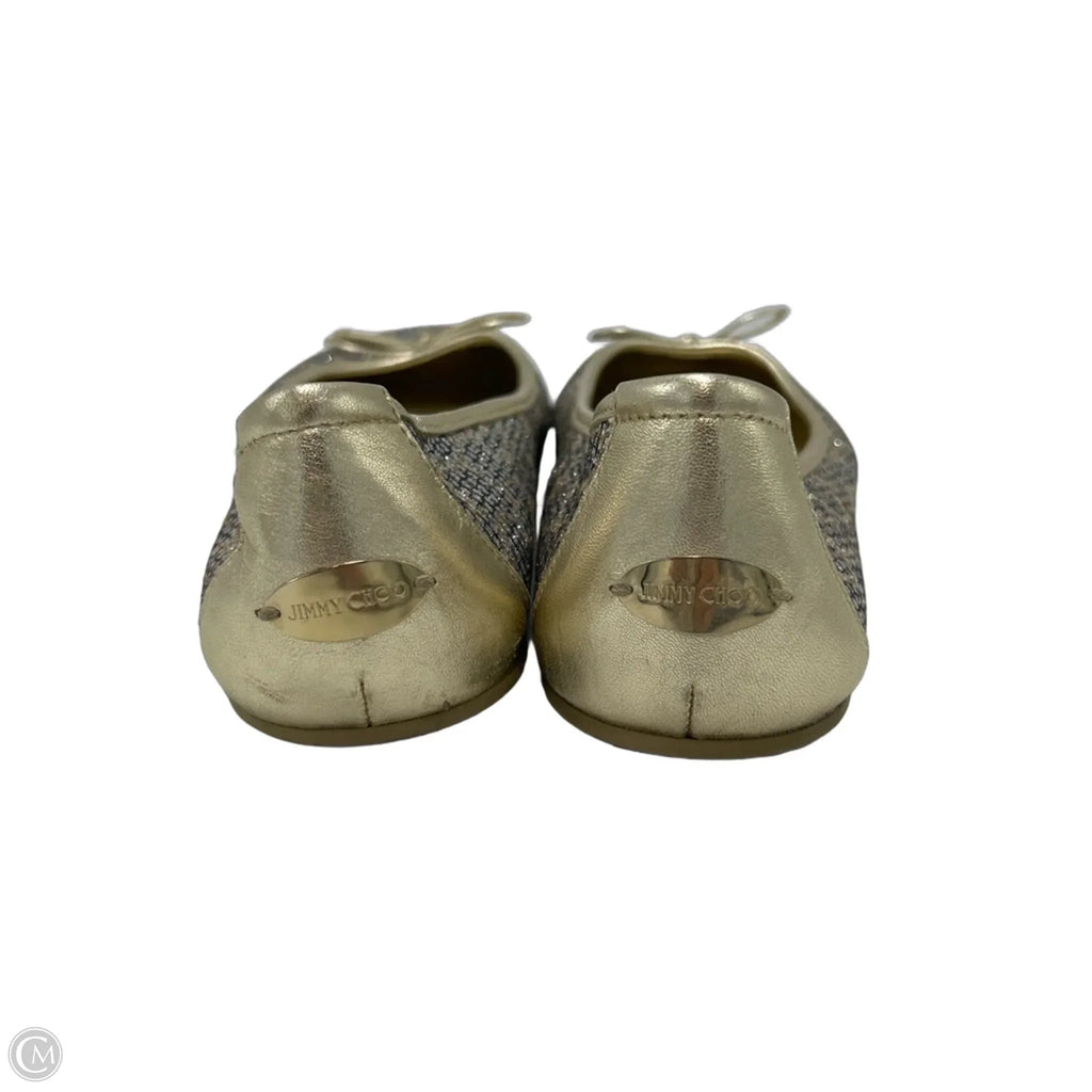 Like New! Jimmy Choo Walsh Leopard Glitter Ballet Luxury Shoes, Size: 9