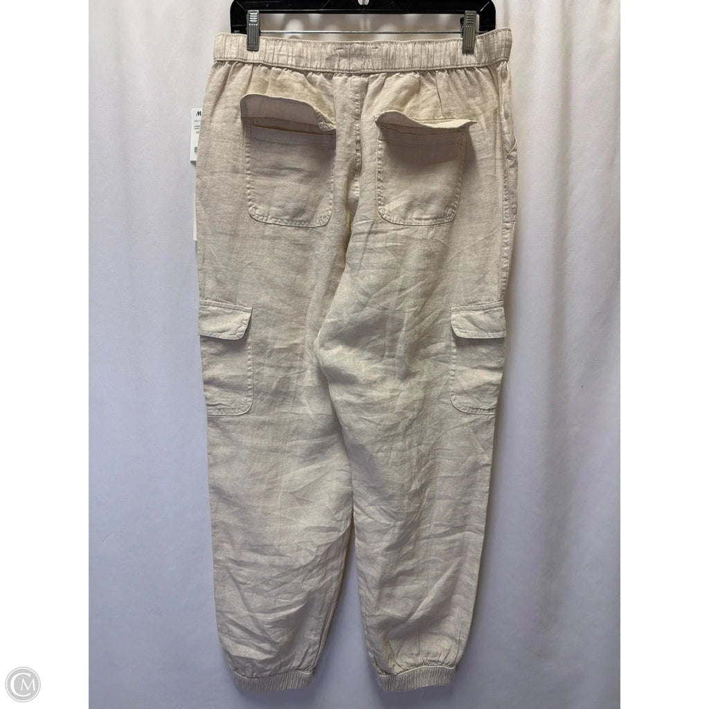 Pants Linen By Nicole By Nicole Miller In Tan, Size: L