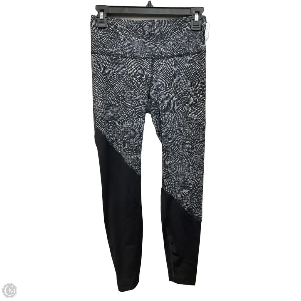 Athletic Leggings By Lululemon In Black & White, Size: S