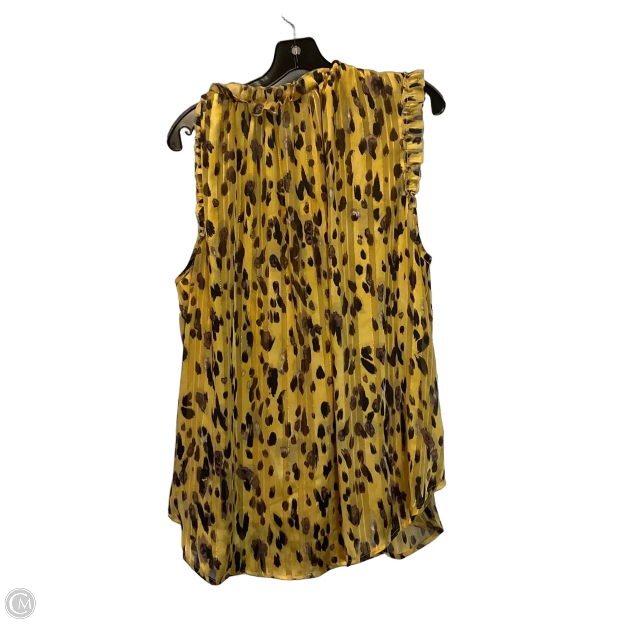 Top Sleeveless By Umgee In Yellow, Size: 1x