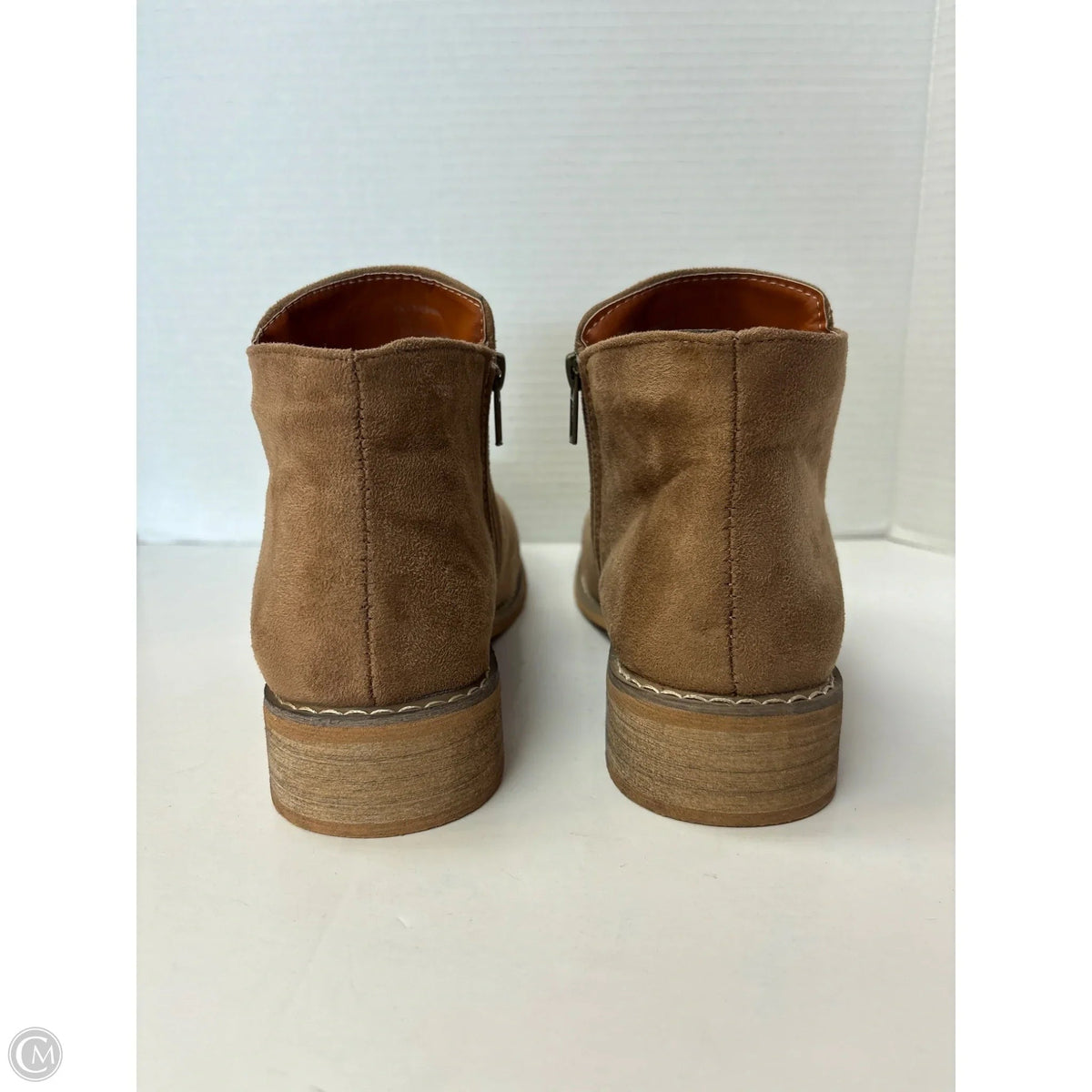 Boots Ankle Flats By Seven 7 In Brown, Size: 10