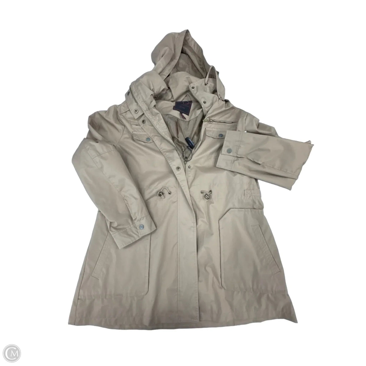 Coat Raincoat By Yoki In Tan, Size: Xl