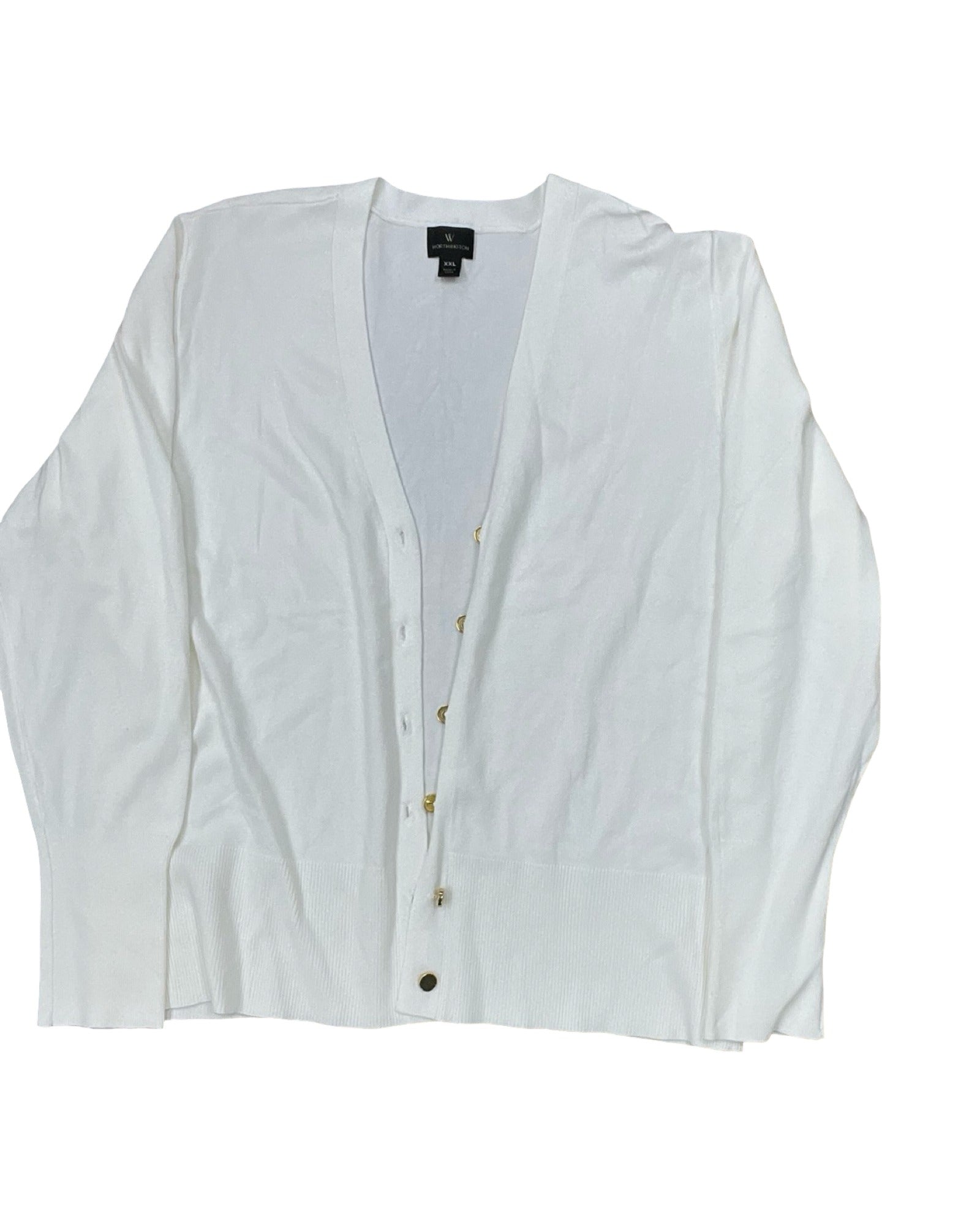 Cardigan By Worthington In Cream, Size:1X