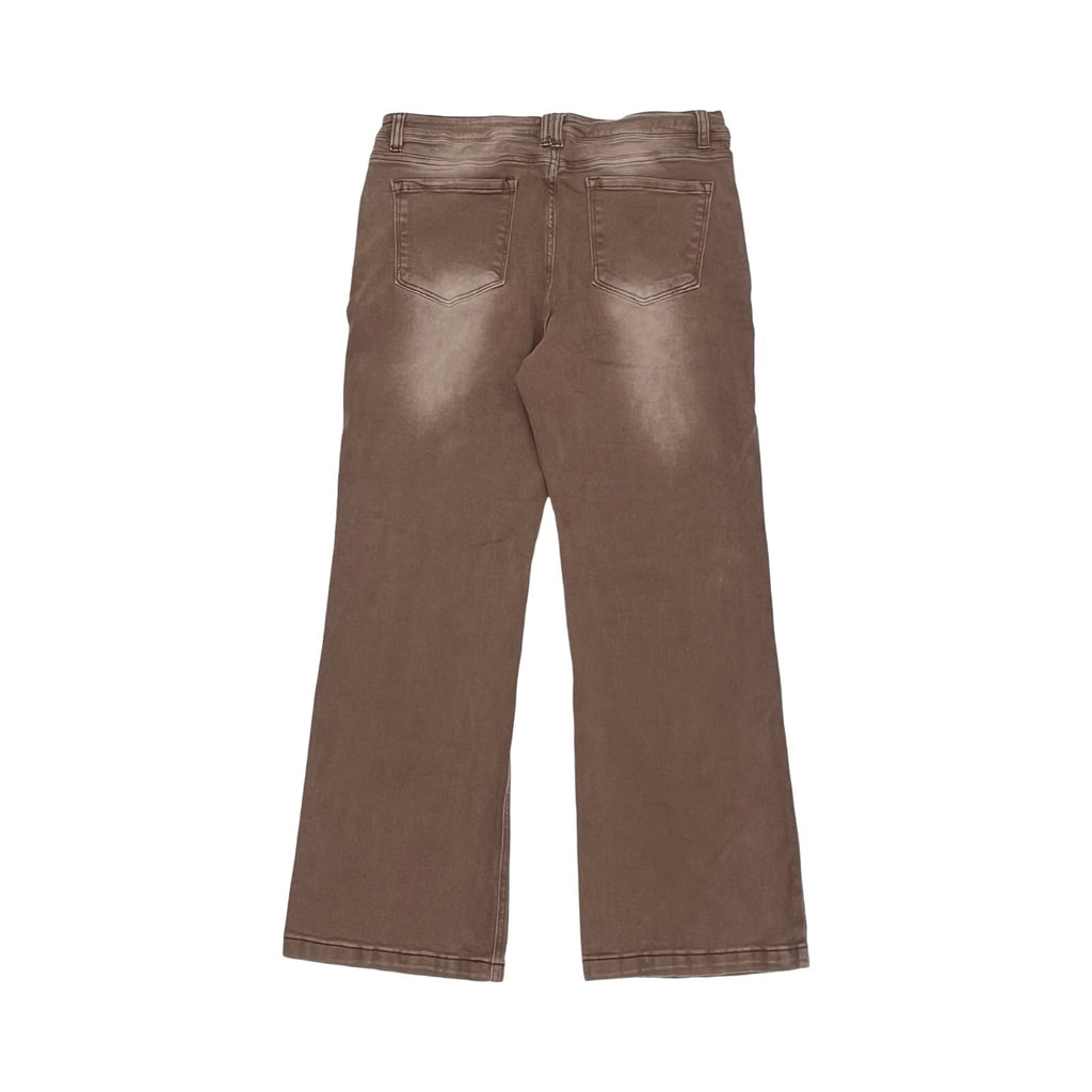 Jeans Straight By Clothes Mentor In Brown Denim, Size:16