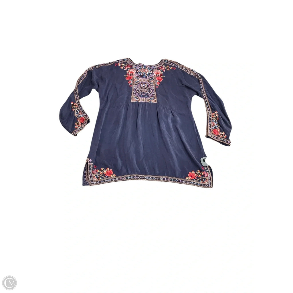 Tunic Designer By Johnny Was In Floral Print, Size: L