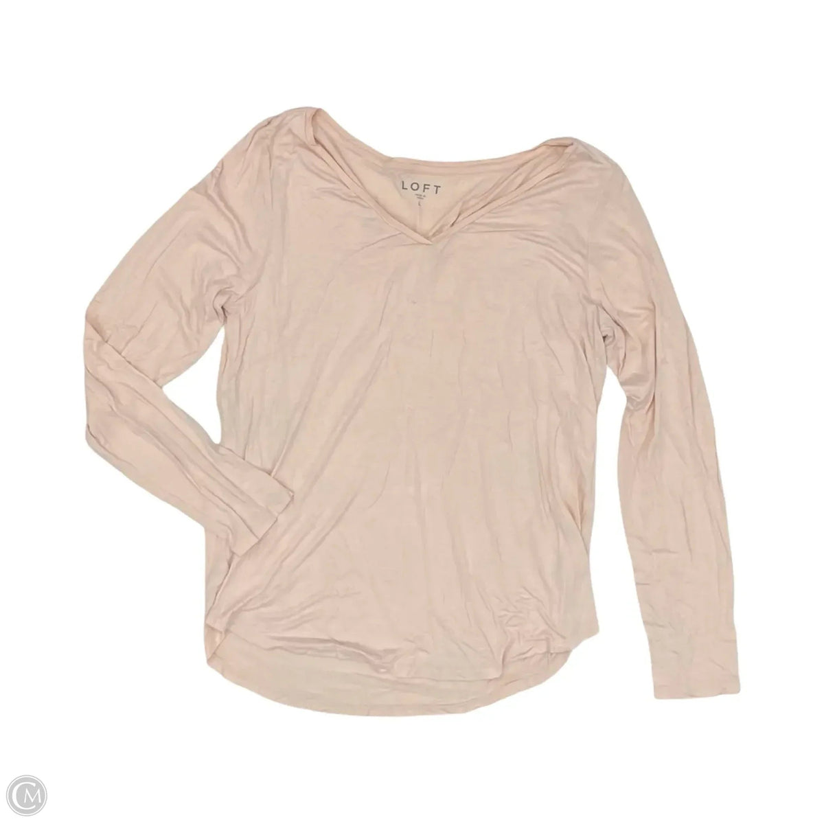 Top Long Sleeve By Loft In Pink, Size: L
