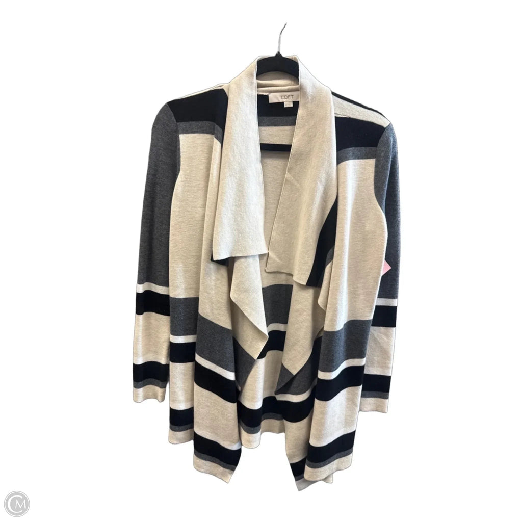 Cardigan By Loft In Cream & Grey, Size: Xs