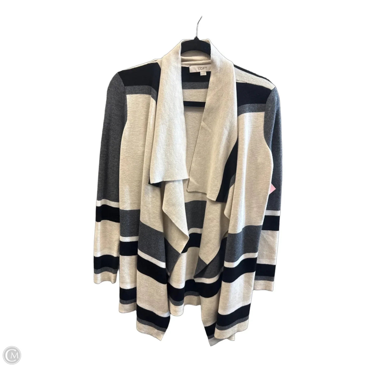 Cardigan By Loft In Cream & Grey, Size: Xs
