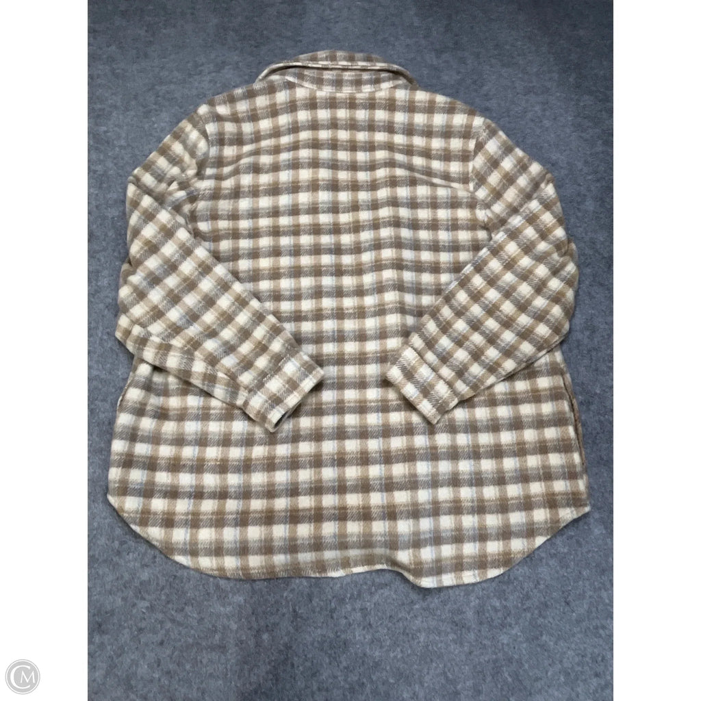 Jacket Shirt By Clothes Mentor In Plaid Pattern, Size: L