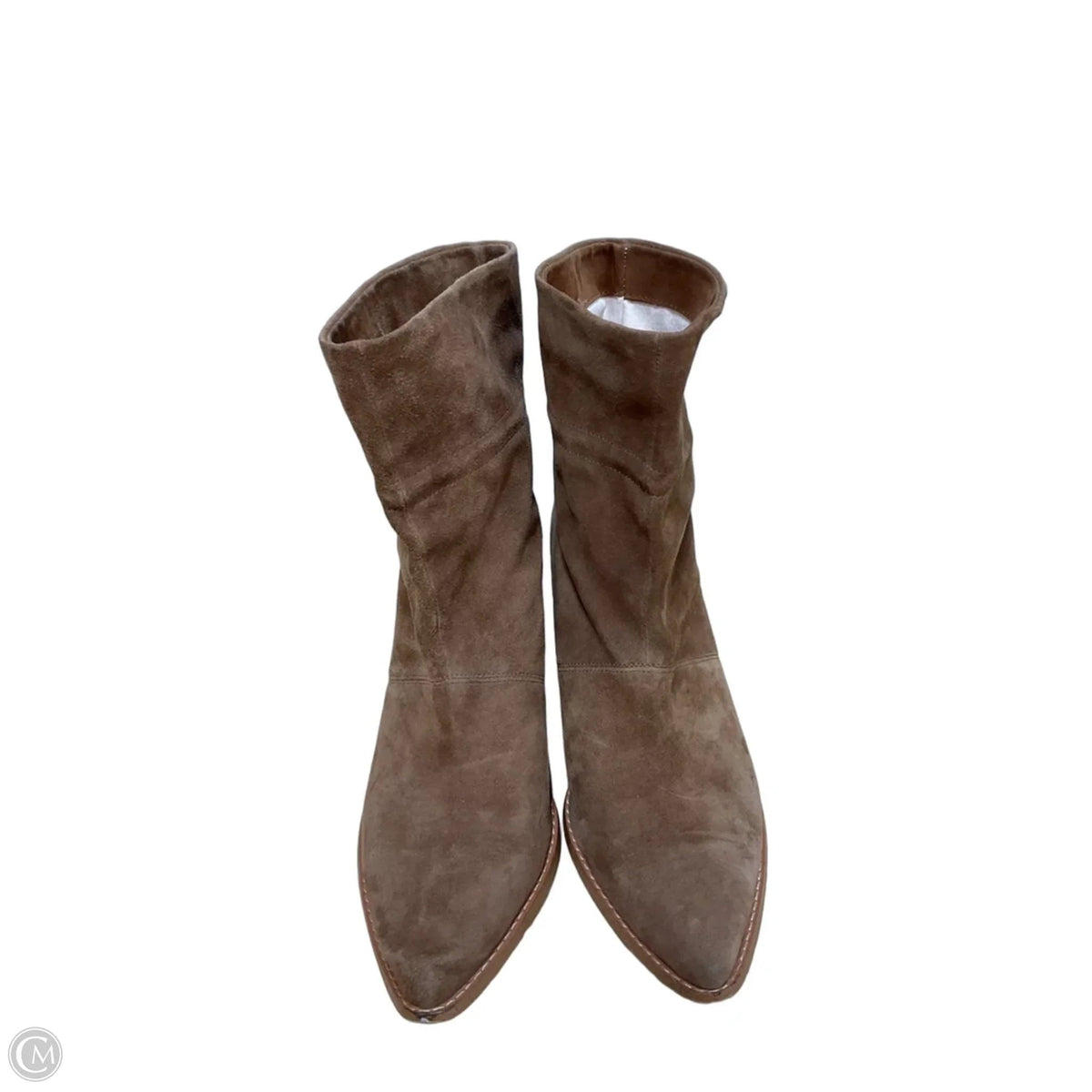 Boots Ankle Heels By Sole Society In Beige, Size: 9.5