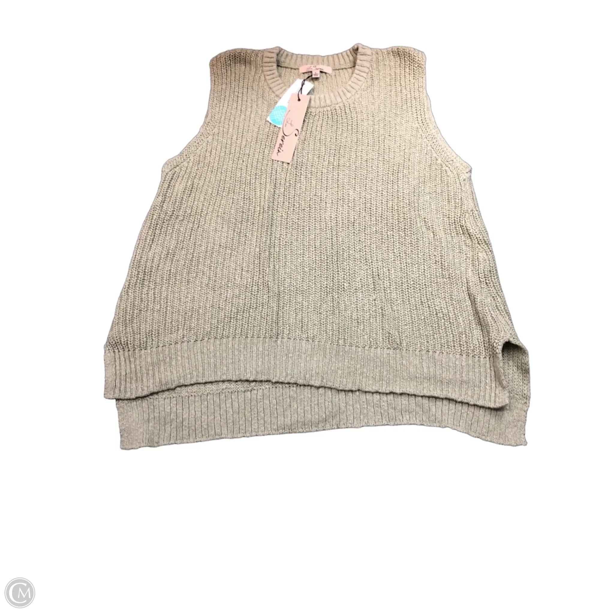 Vest Sweater By Les Serein In Green, Size: L