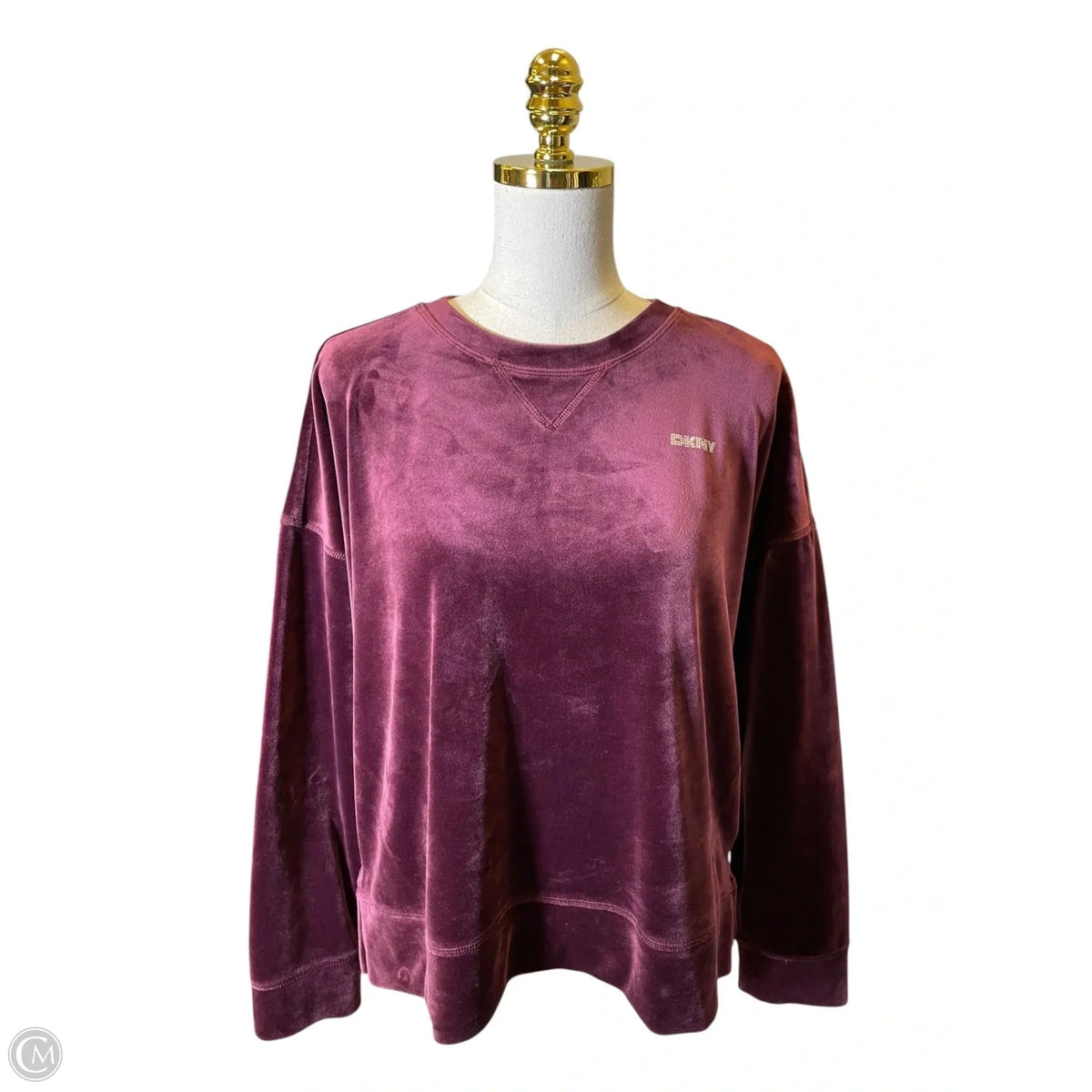 Sweatshirt Crewneck By Dkny In Maroon, Size: Xl