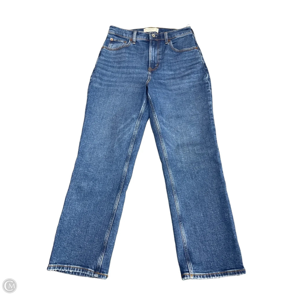 Jeans Straight By Abercrombie And Fitch In Blue Denim, Size: 4p