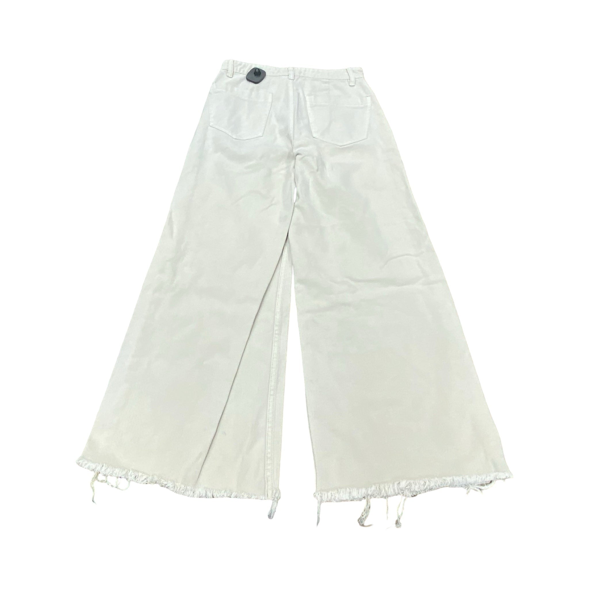 Jeans Wide Leg By Cme In Cream Denim, Size:2