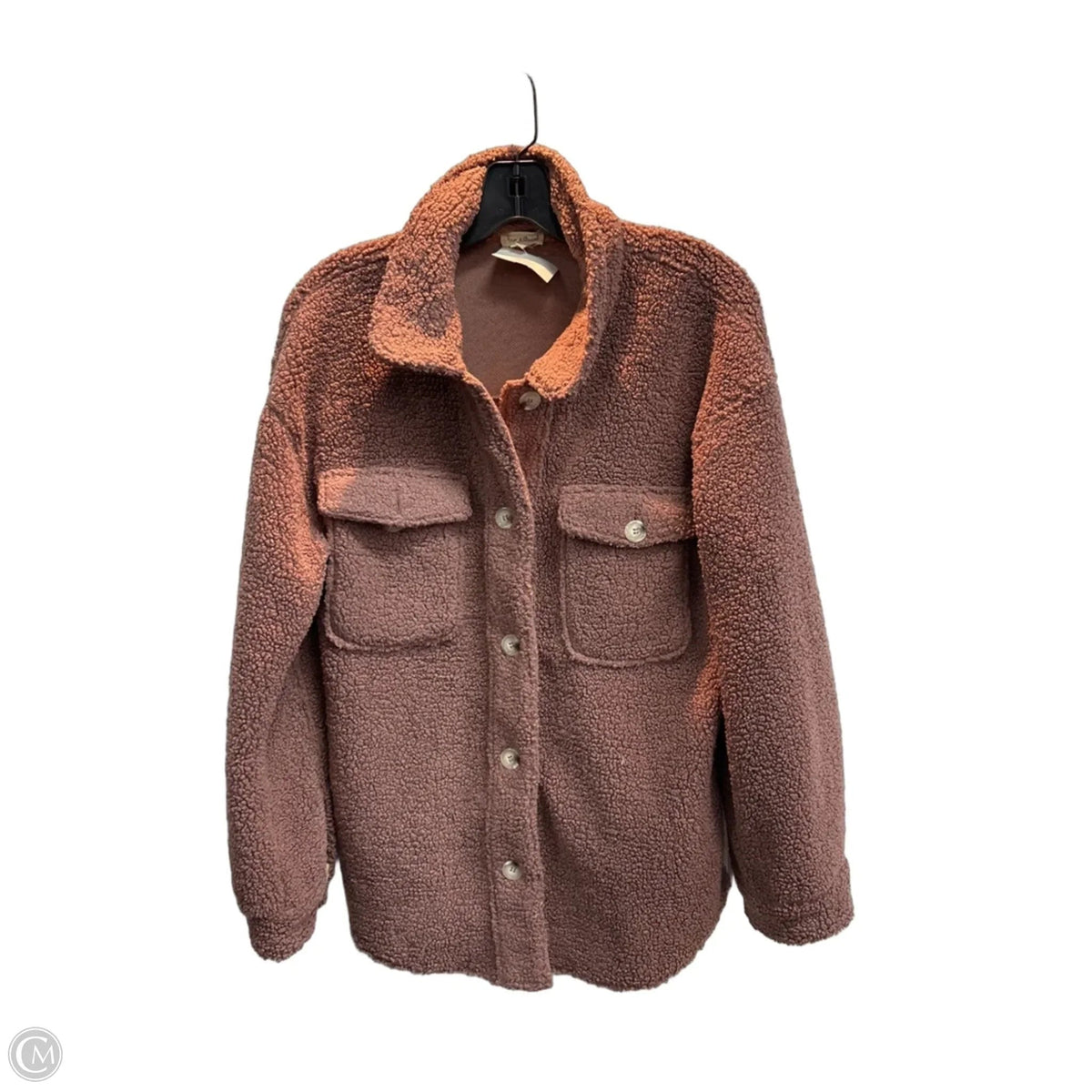 Jacket Faux Fur & Sherpa By Hem & Thread In Pink, Size: S