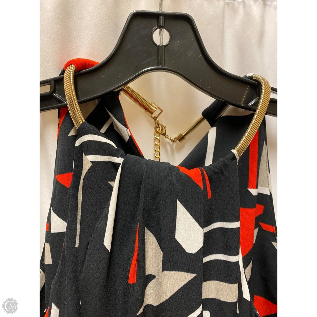 Dress Casual Maxi By Calvin Klein In Black & Red, Size: M