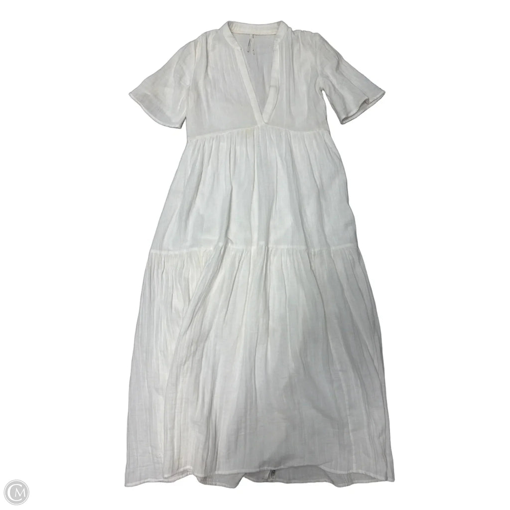 Dress Casual Maxi By Anthropologie In White, Size: Xxs