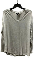 Top Long Sleeve By Express In Grey, Size: M