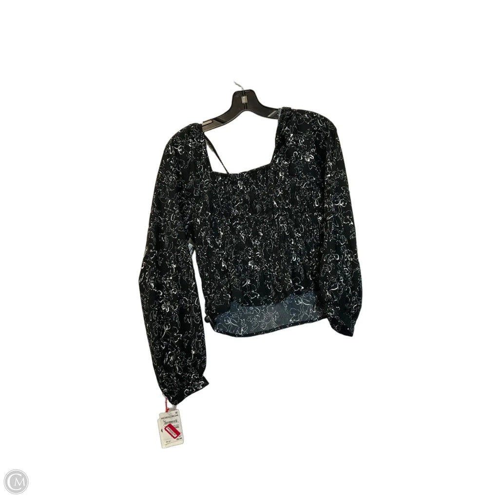 Top Long Sleeve By Open Edit In Black, Size: L