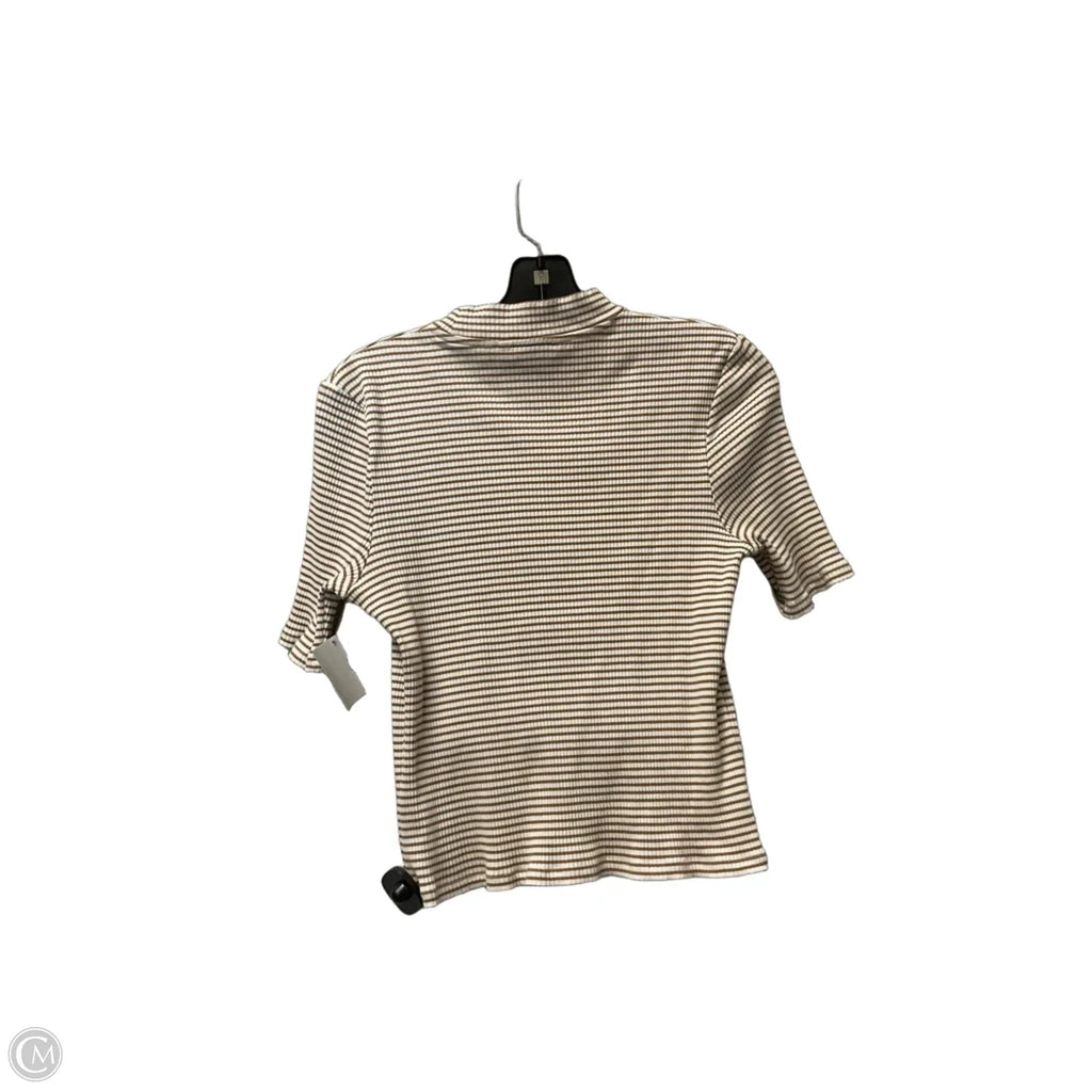 Top Short Sleeve By Boden In Striped Pattern, Size: M
