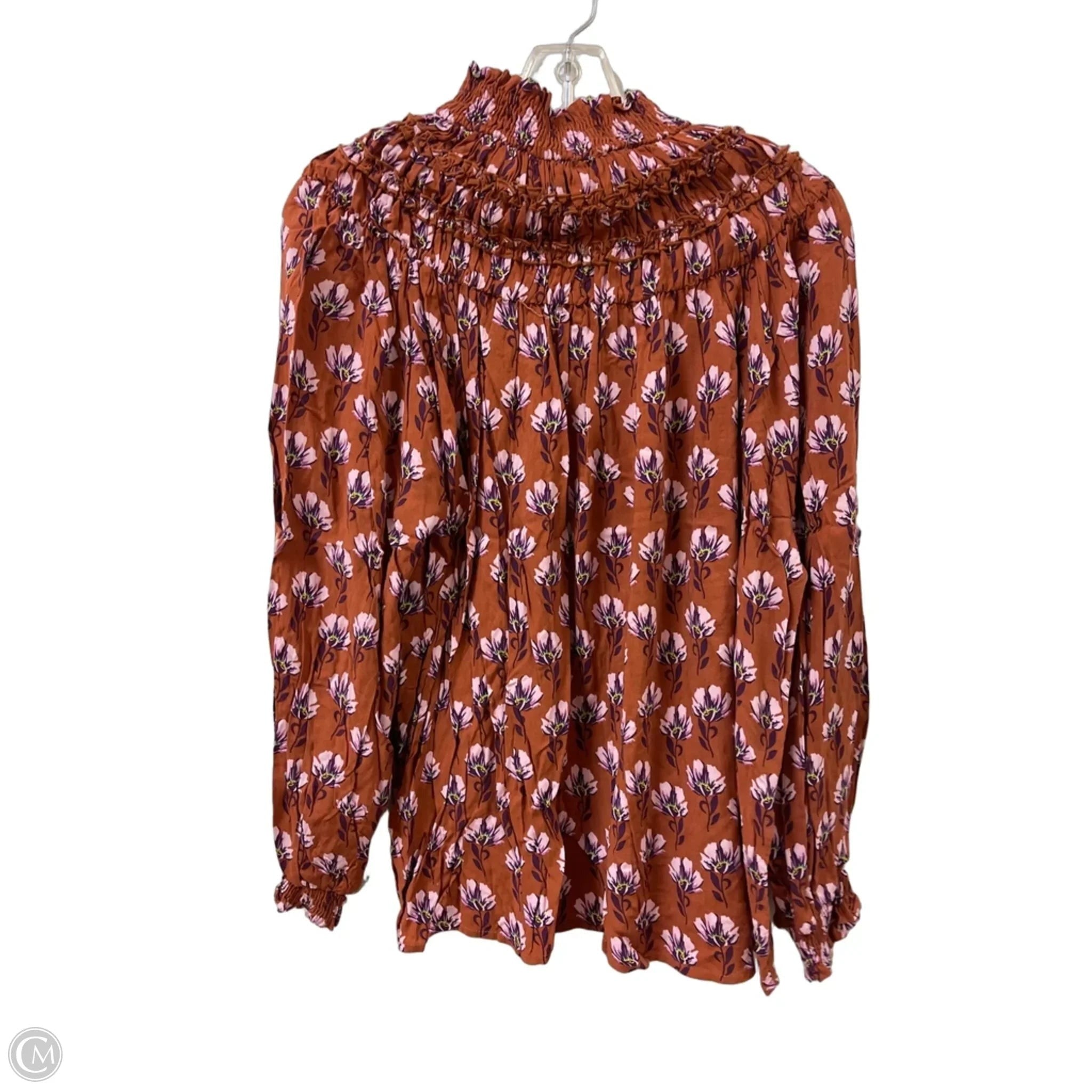 Top Long Sleeve By Bohme In Brown, Size: M