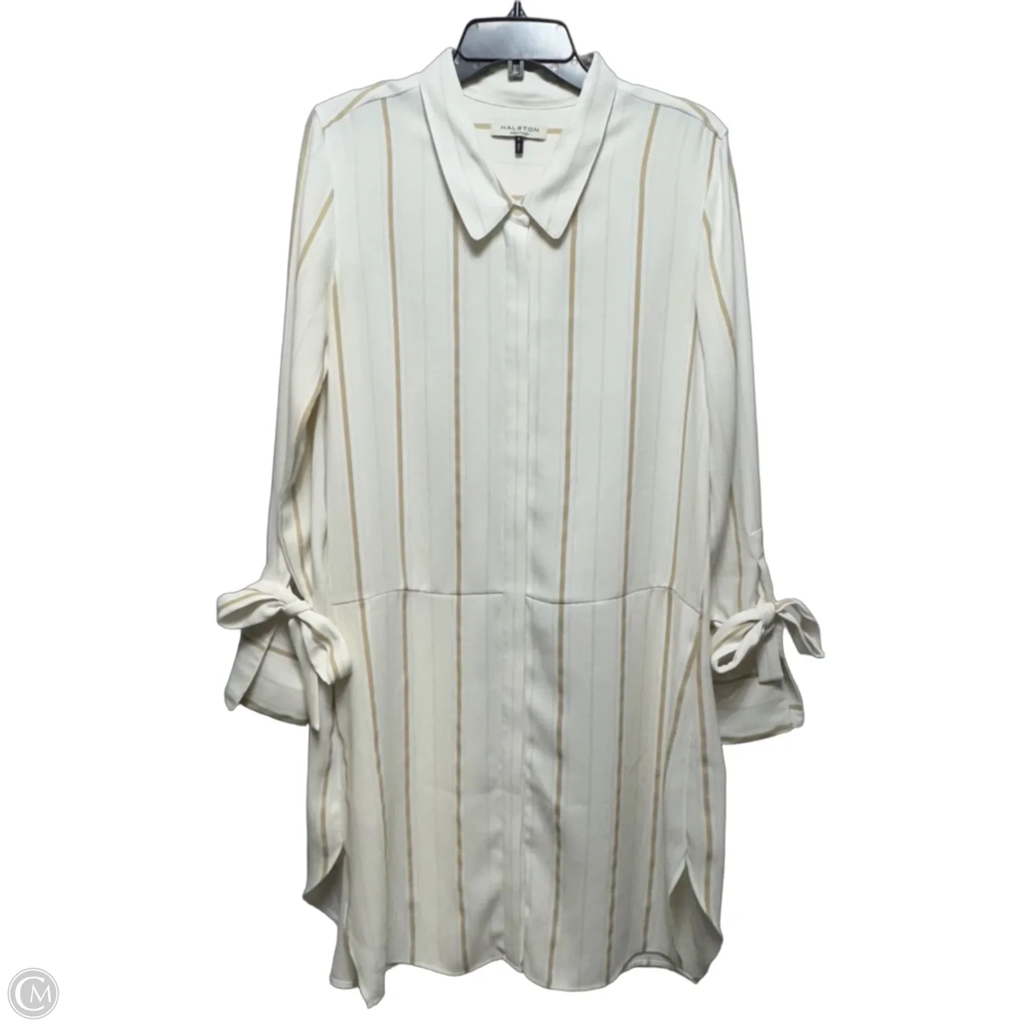 Dress Casual Midi By Halston Heritage In Striped Pattern, Size: 6
