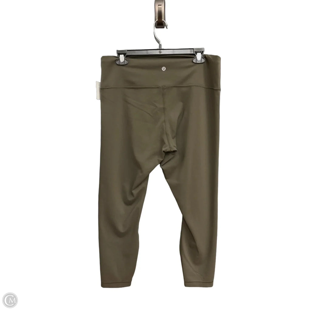 Athletic Leggings By Lululemon In Green, Size: Xxl