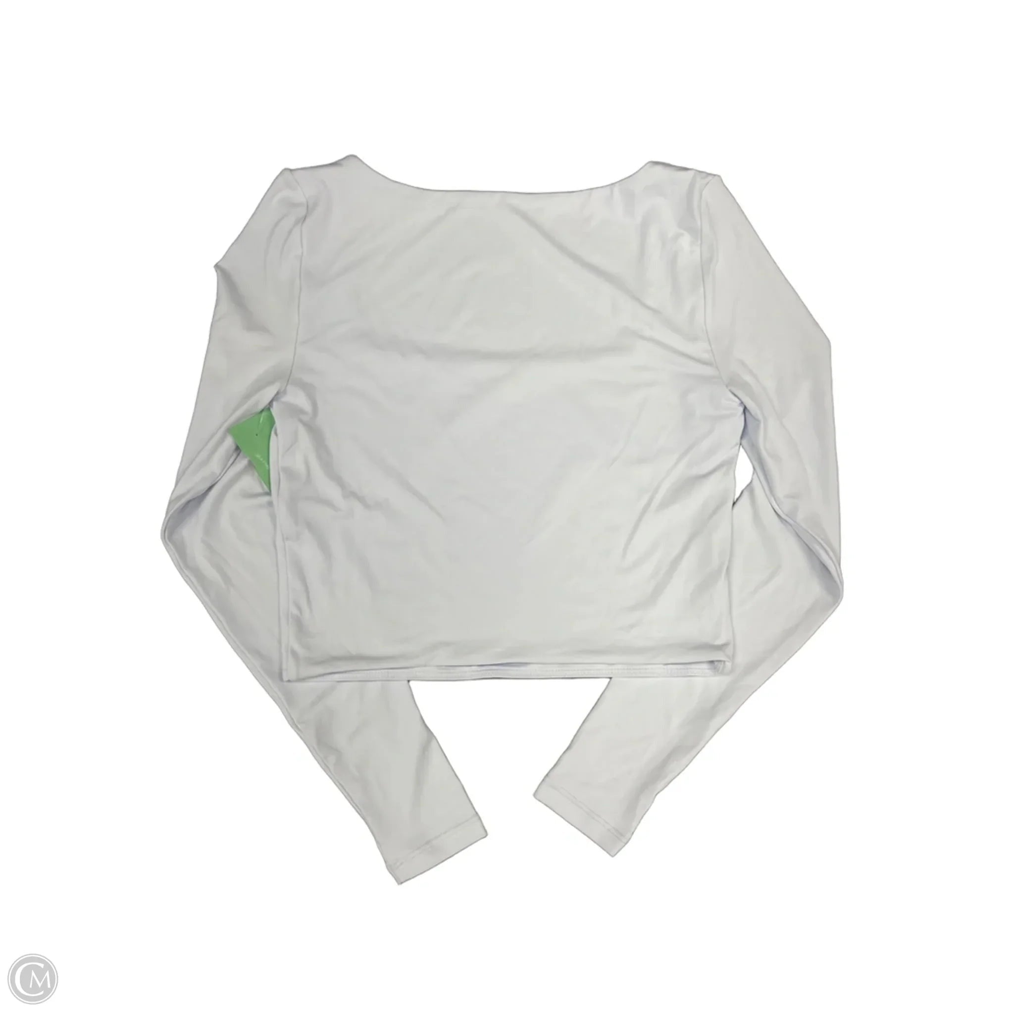 Athletic Top Long Sleeve Crewneck By 90 Degrees By Reflex In White, Size: S