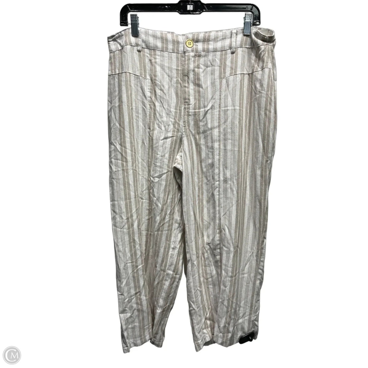 Pants Linen By Zac And Rachel In Tan & White, Size: L