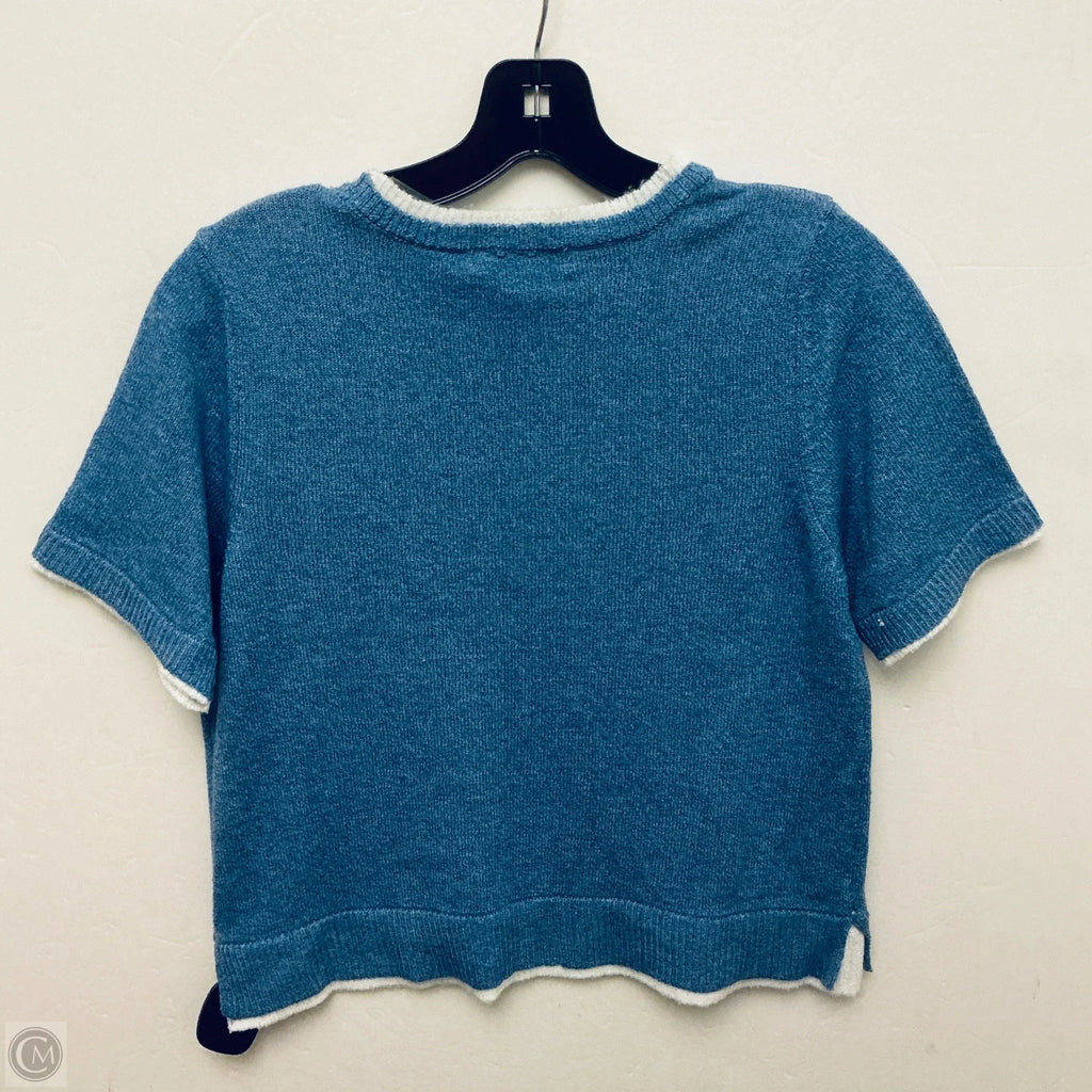 Top Short Sleeve By Design History In Blue, Size: S