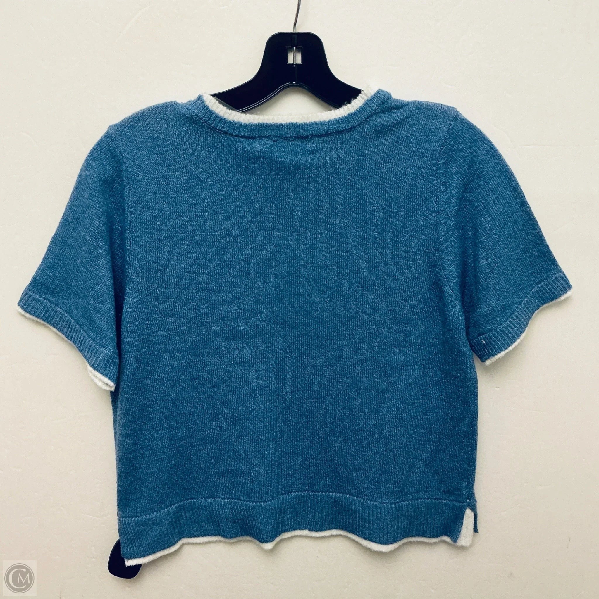 Top Short Sleeve By Design History In Blue, Size: S