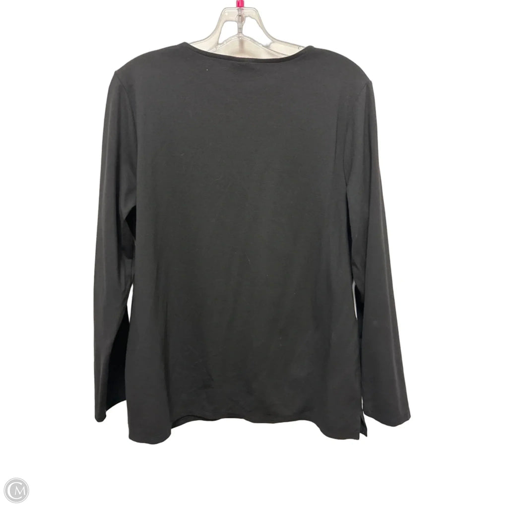 Top Long Sleeve By Chicos In Black, Size: L