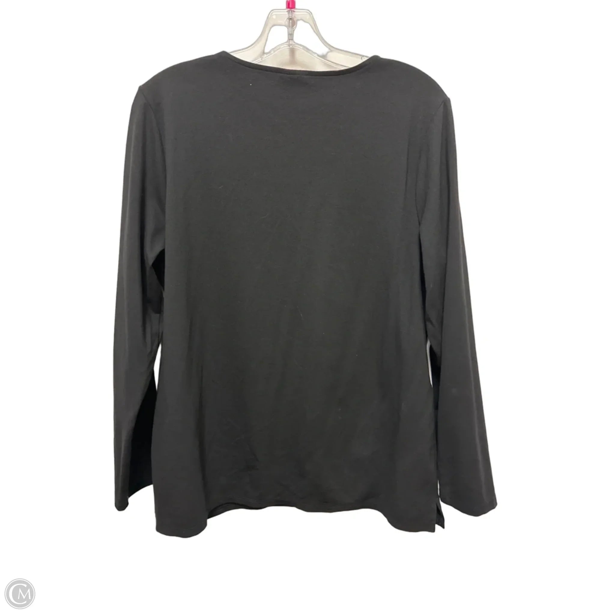 Top Long Sleeve By Chicos In Black, Size: L