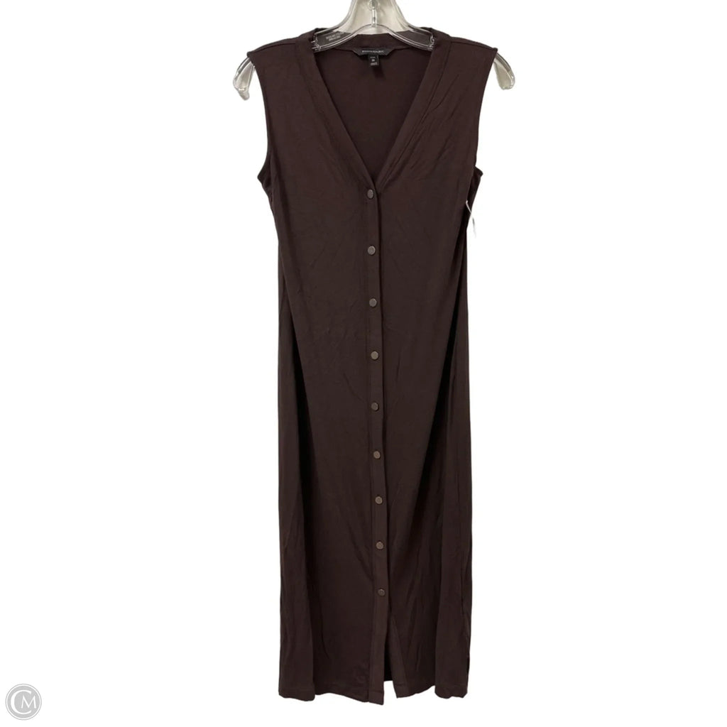Dress Casual Midi By Banana Republic In Brown, Size: M