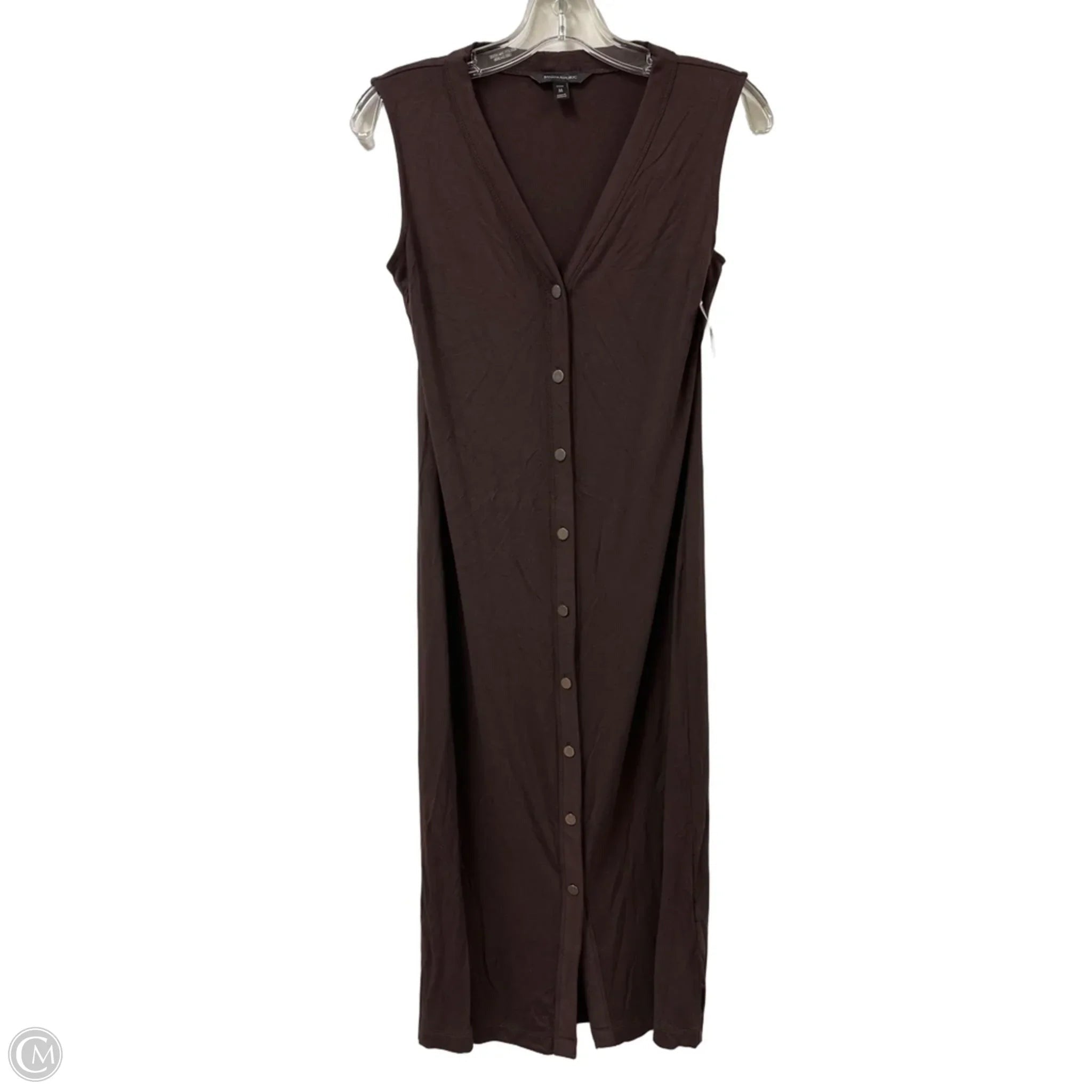 Dress Casual Midi By Banana Republic In Brown, Size: M