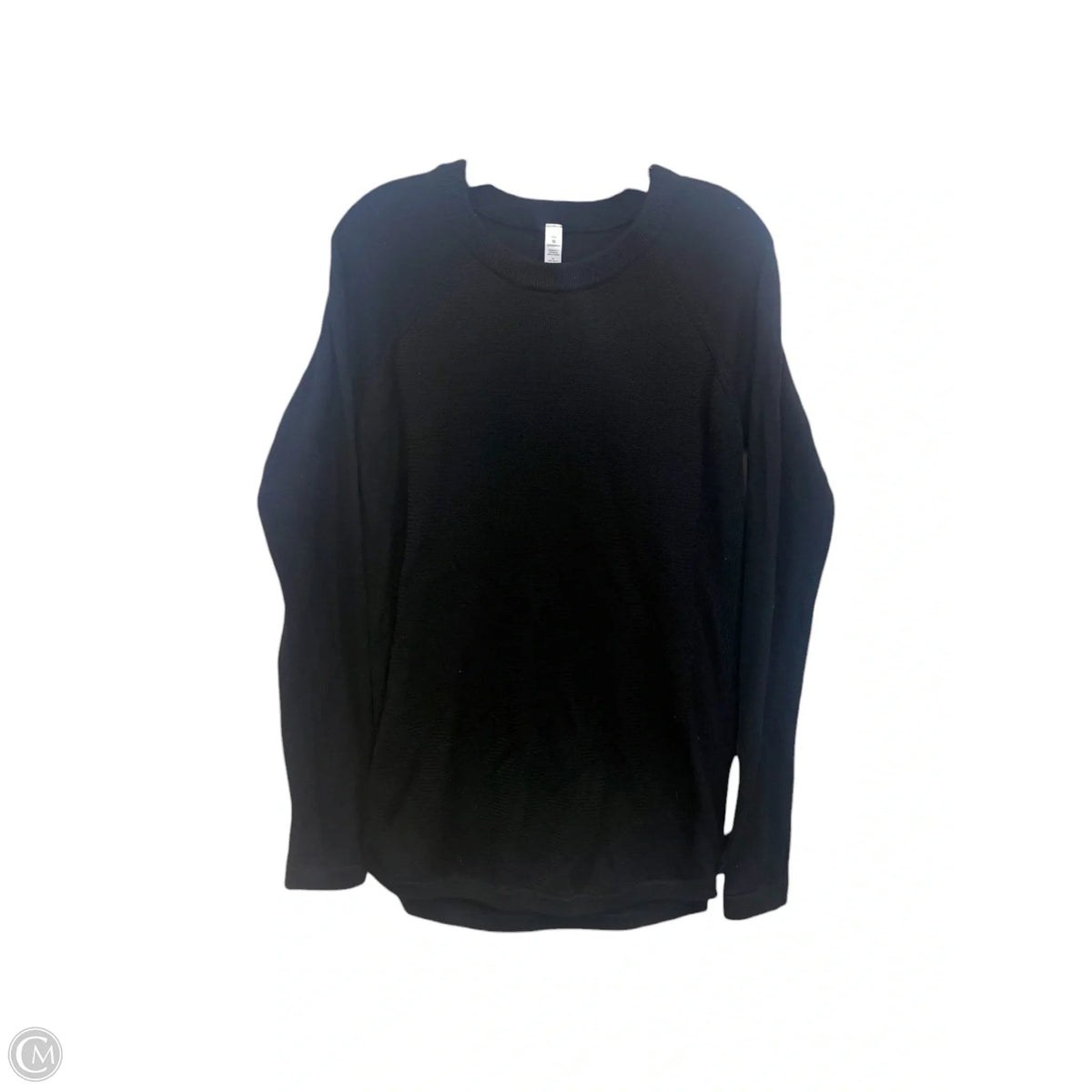 Athletic Top Long Sleeve Collar By Lululemon In Black, Size: 10